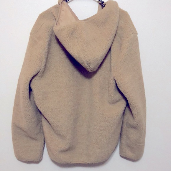 Edgar + Ash zip front sherpa teddy coat jacket L - Picture 3 of 5